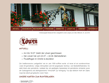 Tablet Screenshot of landgasthofloewen.ch